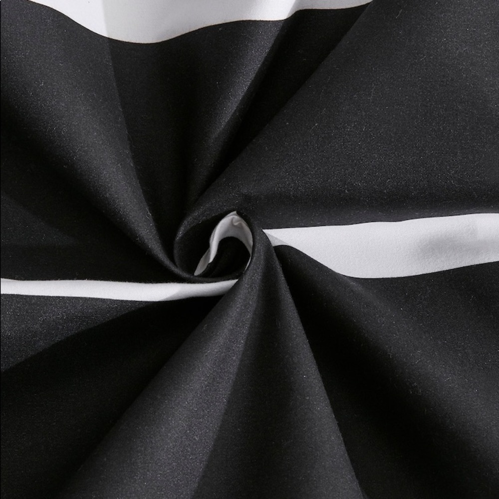 TWIN • Striped duvet cover black white reversible - Picture 4 of 4